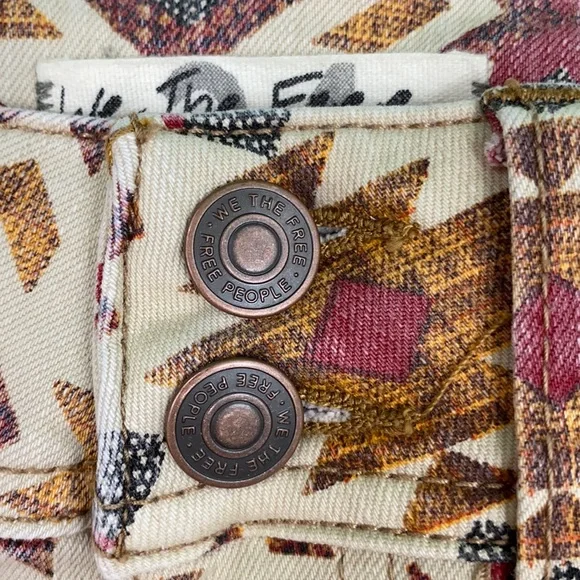 Free People Wild Child Southwest Print Skinny Jeans - Picture 8 of 14